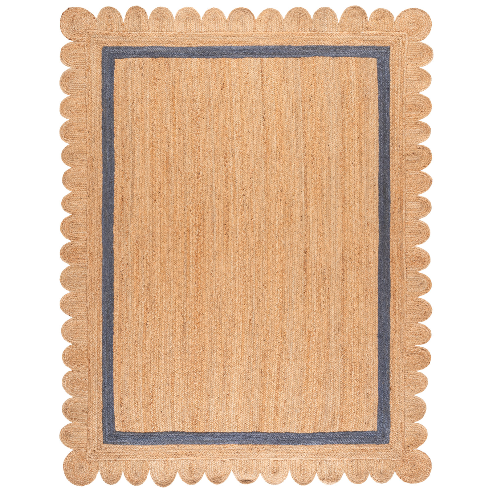 Inaki Hand-Woven Geometric Jute Rug, Rectangle 9' x 12'