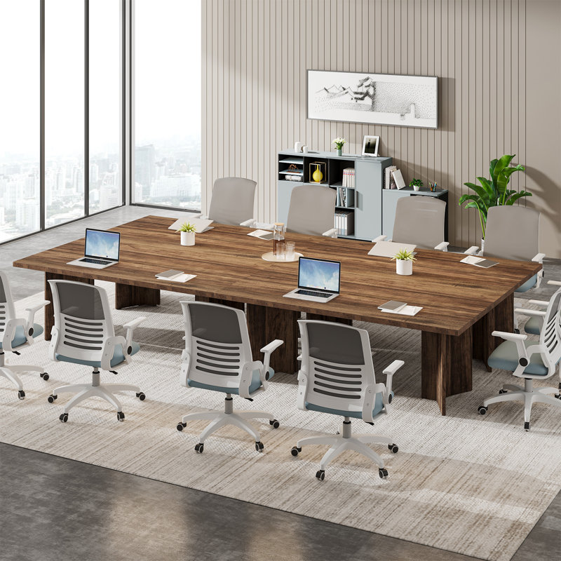 160cm Rectangle Conference Table, Rustic Brown