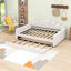 Lit de jour grand rembourré en forme de coquillage avec lit gigogne simple-1756942870