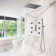 20 Rain Mist LED Ceiling Mount Shower System with Thermostatic Controls Body Jets