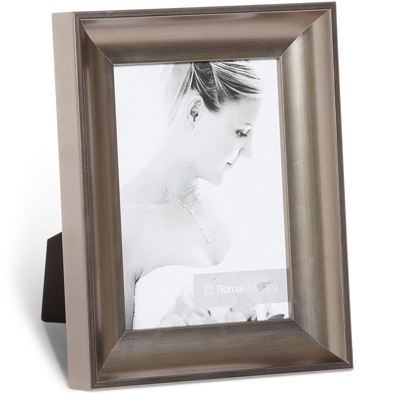 Ramino Wood Picture Frame, 5" x 7", Brushed Gold