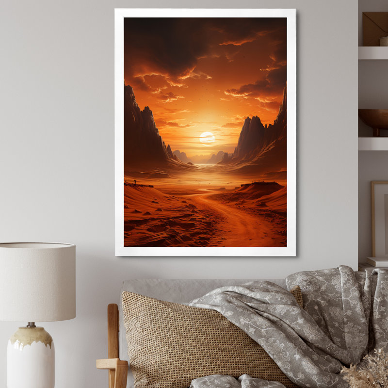 Égypte égyptienne Golden Sands II - Égypte, art mural sur toile, Cadre photo blanc, H 40 po x l 30 po x P 1,5 po