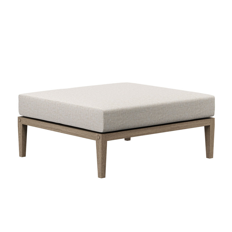 Repose-pieds d'extérieur en teck Northlake, Beige