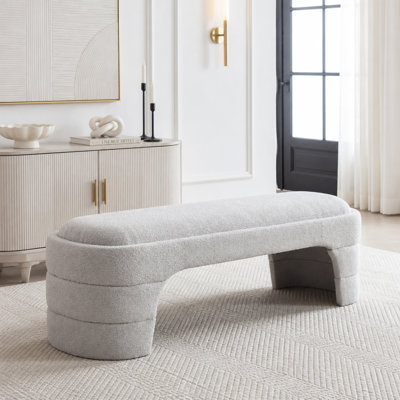 Banc de chambre rembourré sans accoudoirs de 64,96 po de largeur