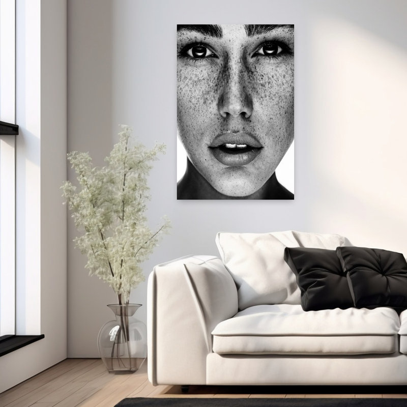 «Freckles Beauty», art mural contemporain abstrait, H 36 po x l 24 po