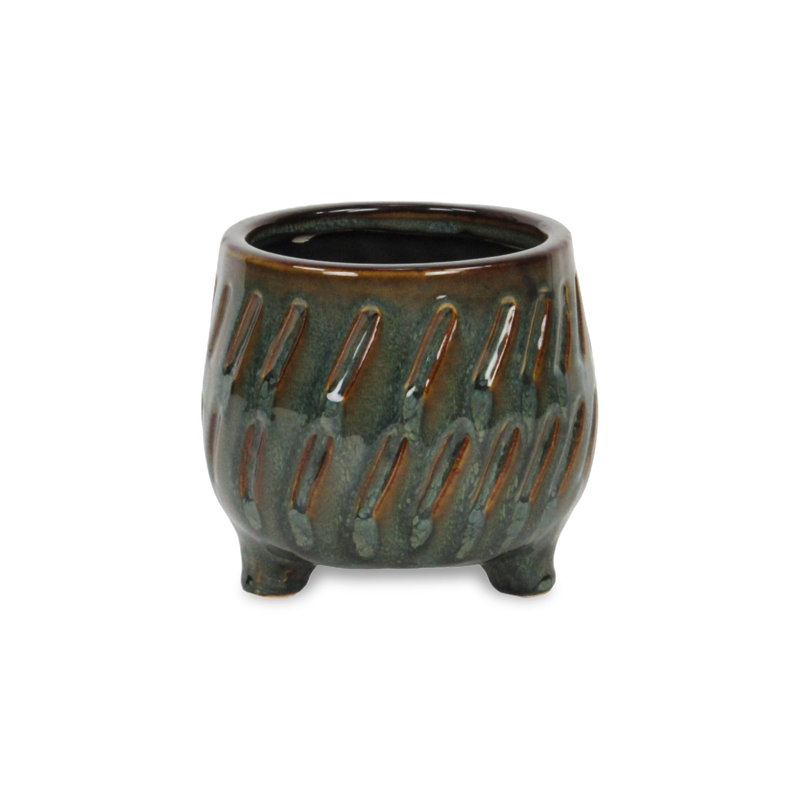 Nahiyan Handmade Ceramic Pot Planter, 5.25" x 5.25" x 5.25"