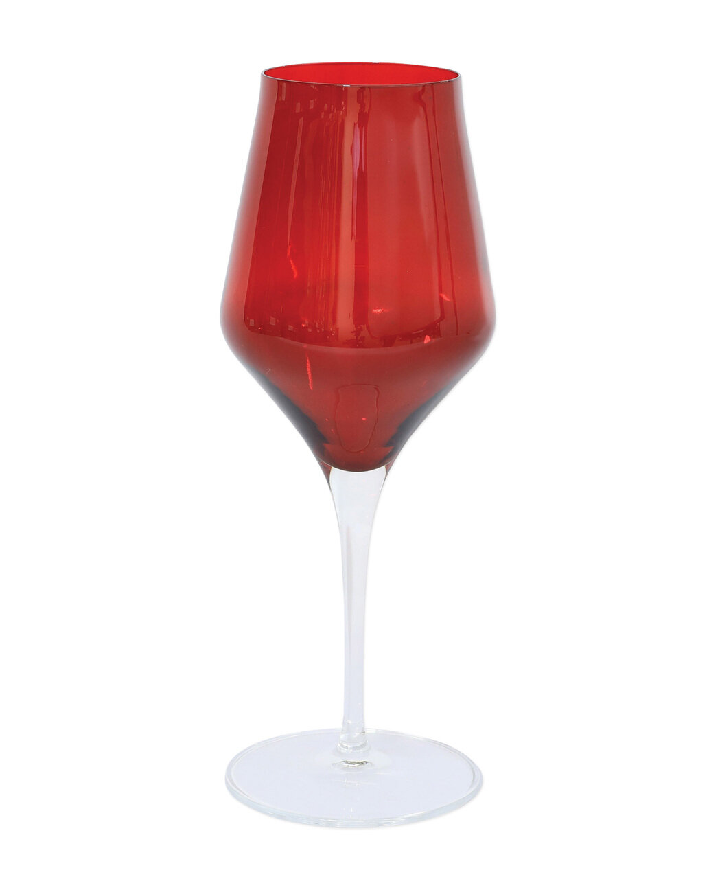 Vietri Red Contessa Stemless Wine Glass