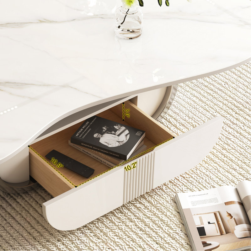 Table basse Modern Modern Butterfly, Gris / Blanc