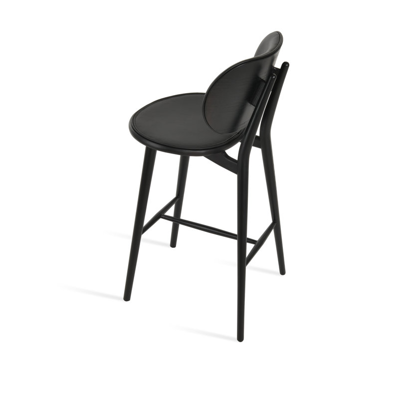 Aaron Bar Stool, Black, Black