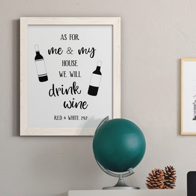«Drink Wine», art textuel sur toile