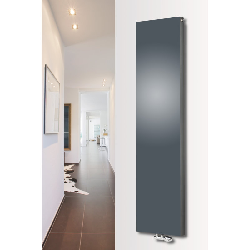 Andrew Vertical Designer Radiator, 180cm H x 45cm W x 7.4cm D, Anthracite