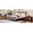 Mid-Century Wood Platform Bed with Headboard and Wood Slat Support-2097885742-2097885741