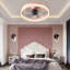 Ventilateurs de plafond avec lumières à DEL à intensité variable, installation encastrée de ventilateurs de plafond modernes et minces-613155358