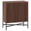 Armoire d'appoint rectangulaire cannelée en noyer satiné de 28 po de largeur Brighton