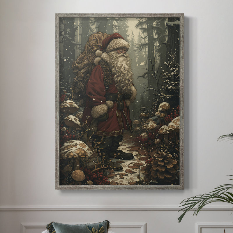 «Christmas Holiday» DCXXXIV, reproduction d'art encadrée - bois massif, H 11 po x l 9 po