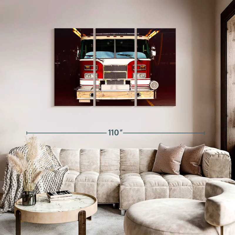 Mehar Fire Truck, 48" H x 74" W