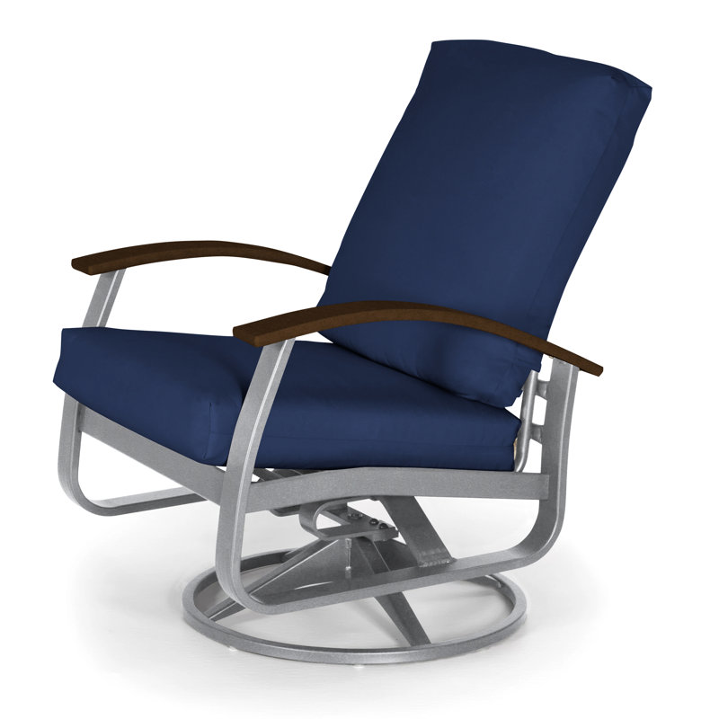 Belle Isle Outdoor Swivel Lounge Chair, Canvas Navy Sunbrella® Canvas, Kona P10, Textured Kona