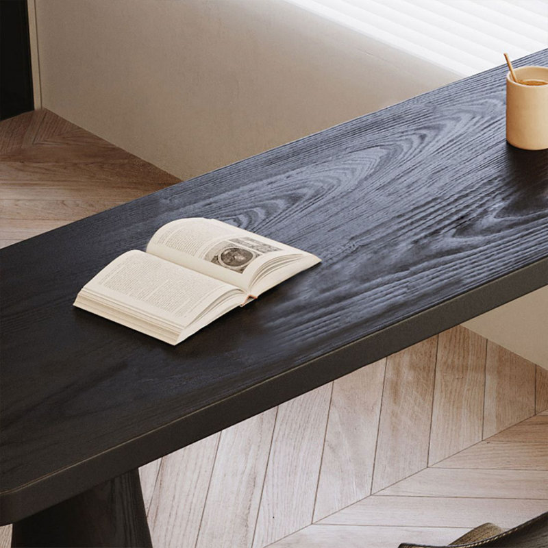 Black Straight Solid Wood Bar Table