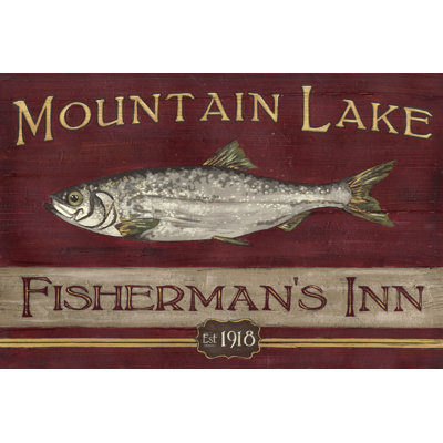 Lodge Sign II - Wrapped Canvas Print