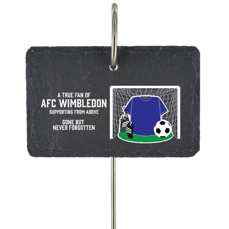 Blina AFC Wimbledon Fan Football Slate Grave Marker Memorial Plaque