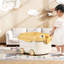 Kids Toy Storage Box Trolley With Lid and Wheels-781443330