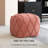 Orvella 17' Red Rectangular Upholstered Pouf Ottoman-676280811