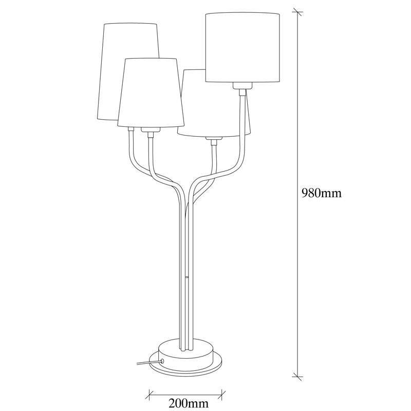 Lampe de table blanche 35,43 po Ingrid