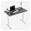 Bureau à hauteur réglable pour bureau à domicile - Bureau d'étude ergonomique à manivelle avec design compact de 60 cm x 100 cm, plateau gris et cadre blanc pour adultes et enfants-123772119-123772120