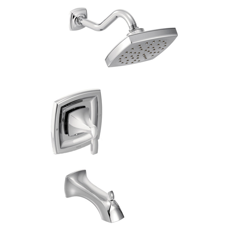 Voss Tub and Shower Faucet Trim with Lever Handle, Chrome
