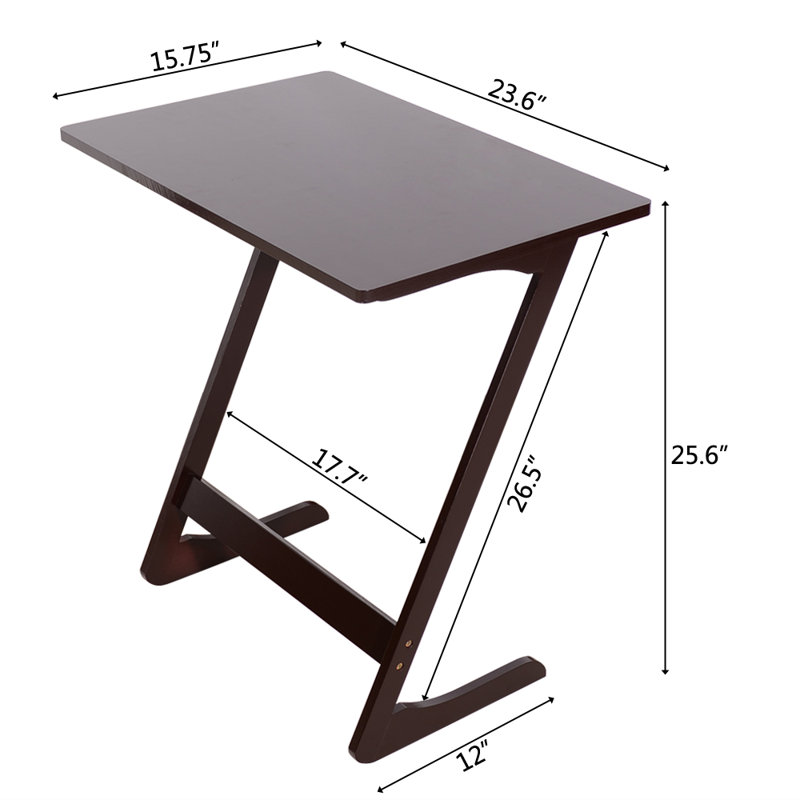 Solid Wood Sled End Table, Coffee