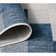 NICOLE MILLER NEW YORK Patio Country Ombre Chevron Outdoor Area Rug, Navy Blue/Cream