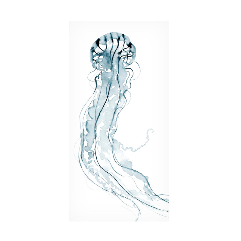 Peinture «Deep Sea Jelly II» sur toile par Grace Popp, H 24 po x l 12 po x P 2 po