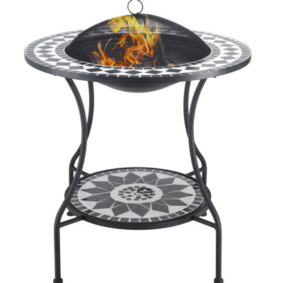 30" Outdoor Fire Pit With Dining Table - 31 Function, Wood Burning, Patio Ice Bucket, Storage Shelf For Backyard Barbeques, Bonfires, Camping Marvelous Bbq, Bonfire, Times