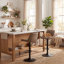 Swivel Bar Stools Modern Faux Leather Upholstered Counter Stools for Kitchen Island, Adjustable Height Stools with Footrest for Home Bar-1925932790