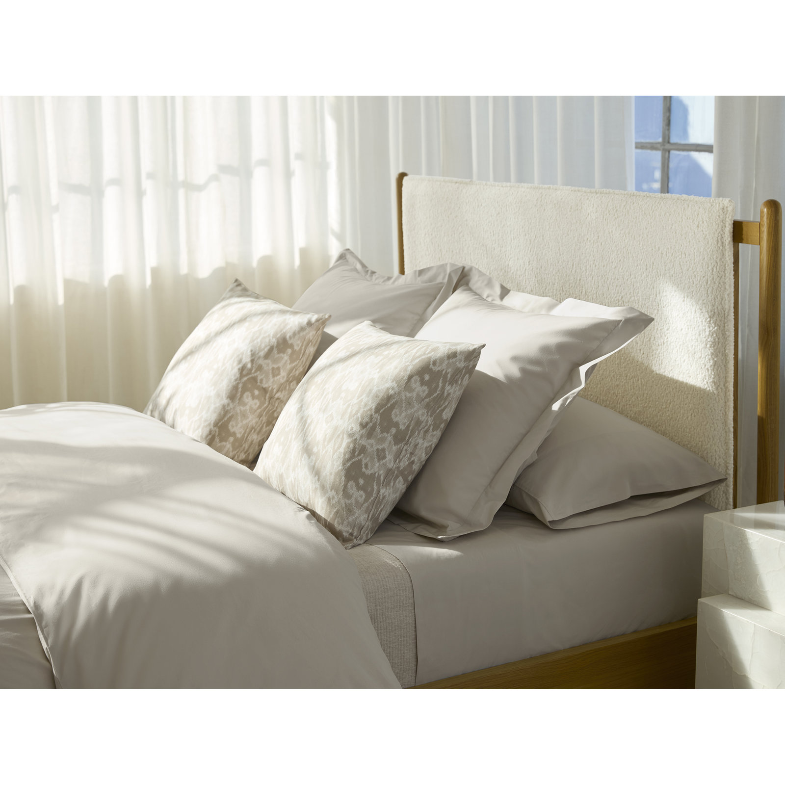 Refined Organic Classic Organic Percale Sham, Euro, Stone