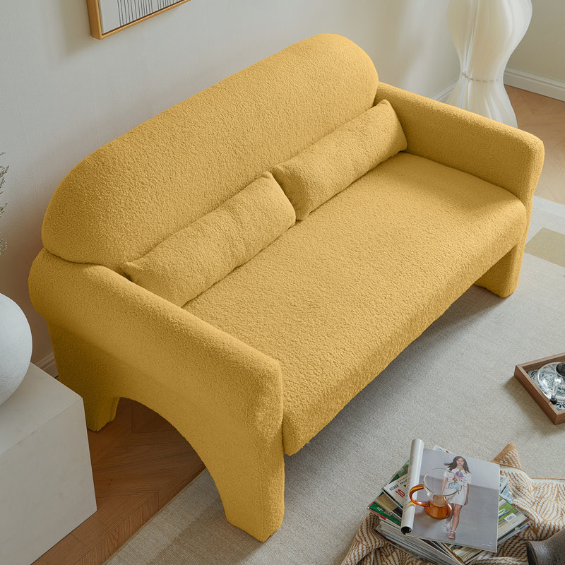 Causeuse moderne pour le salon, Jaune