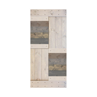 Patented Product S Style Sliding Barn Door Without Installation Hardware Kit (Door Slab Only) - Assembly Required