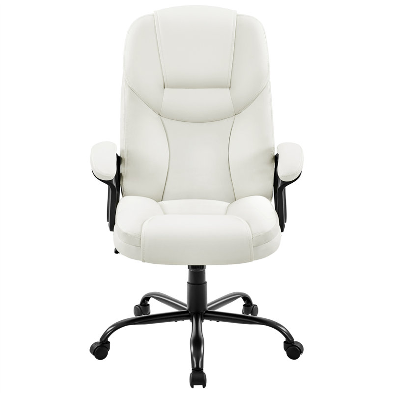Faux Leather Executive Chair , White
