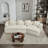 Modular Cushion Sofa Removable Footstool-1857948806