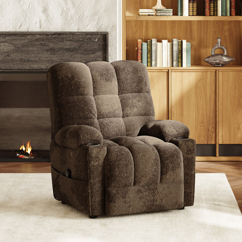 Power Lift Recliner Chair With Heat & Massage, Coffee
