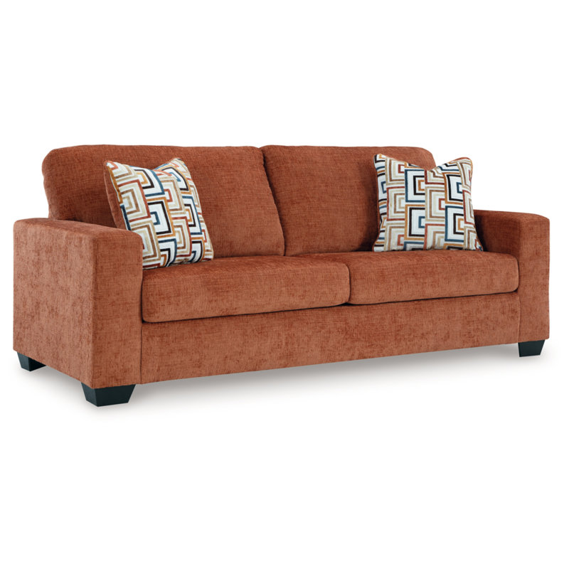 Kleban Sofa, Orange Polyester