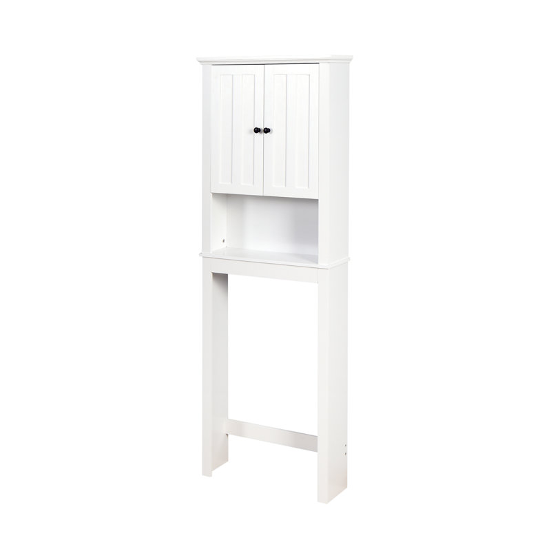 Armoire de rangement pour salle de bain en bois au-dessus de la toilette avec tablette réglable