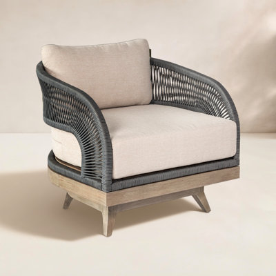 Galilea Eucalyptus Swivel Patio Lounge Chair