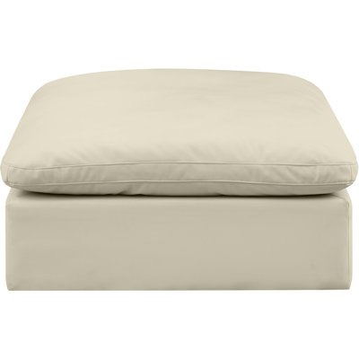Hirrah 40" Wide Vegan Leather Rectangle Standard Ottoman