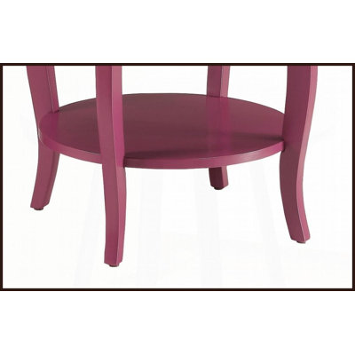 Classy Red Round Coffee Table with Bottom Shelf Storage, Timeless Sophistication for Any Space