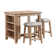 Labruna Table with 3 Open Shelves, Sandwash