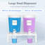 Ensemble de 2 distributeurs de détergent à lessive liquide, distributeur de savon à lessive 120 oz liq. / 3,5 l avec robinet étanche, récipients en plastique pour assouplissant, eau de Javel avec support, étiquettes, tasses à mesurer