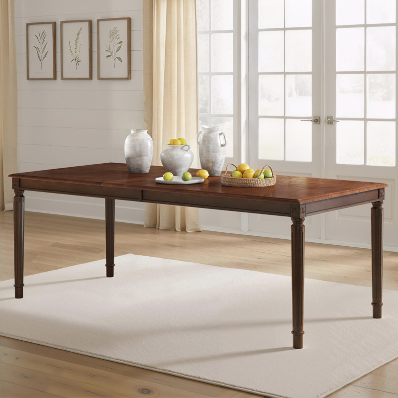 Table de salle à manger Deral Farmhouse, Brown 