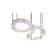 Light Alabaster Leather And Steel Organic Pendant Chandelier