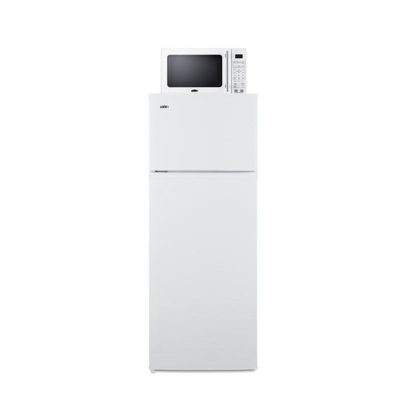Summit Appliance Microwave/Refrigerator-Freezer Combination with Allocator, Left Handed